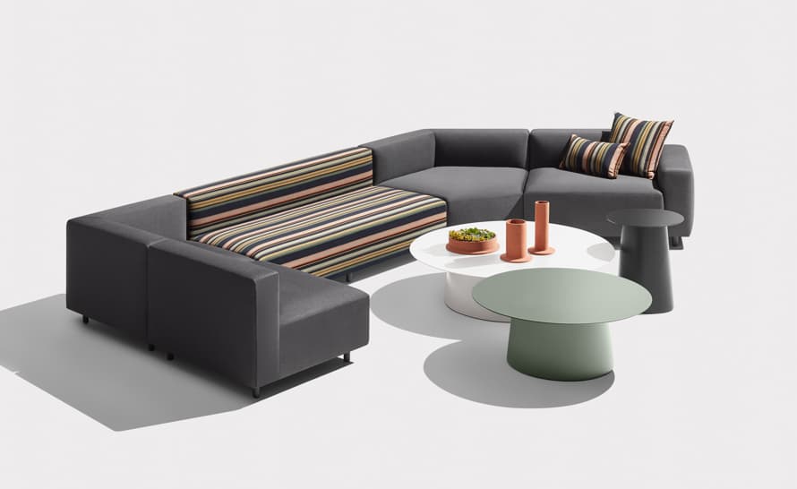 9 yard outdoor 72" armless sofa