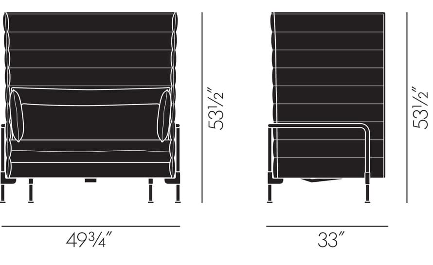 alcove highback love seat
