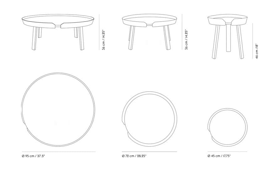 around coffee table