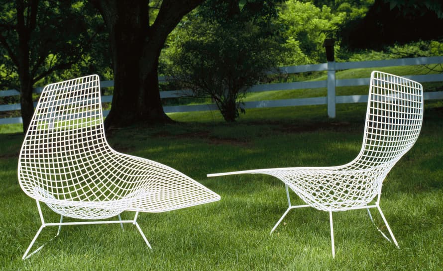 bertoia asymmetric chaise lounge