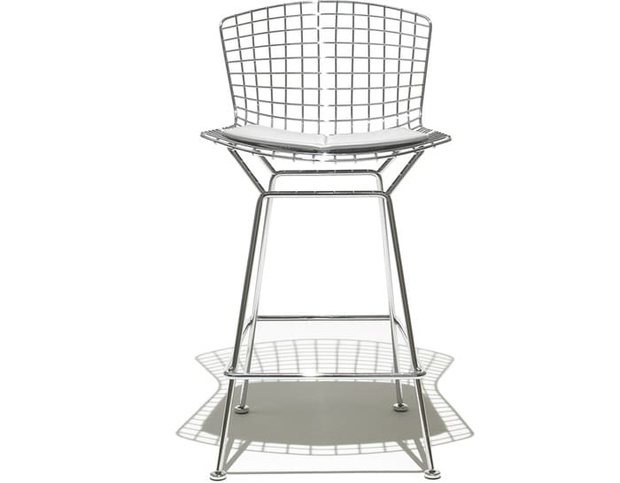 bertoia stool with seat cushion