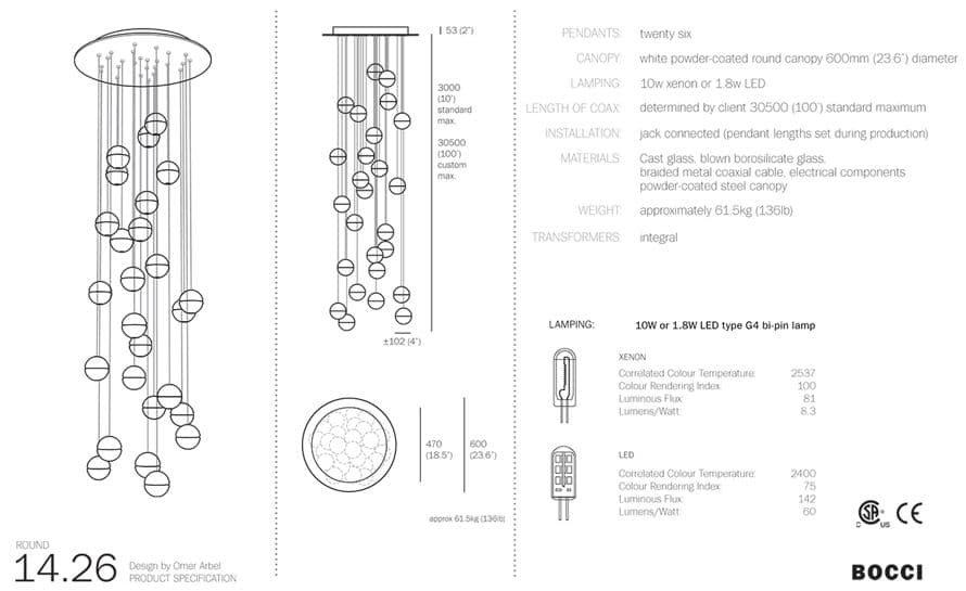 bocci 14.26 twenty six pendant chandelier