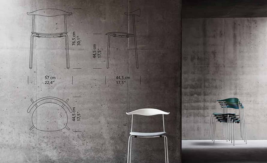 hans wegner ch88t stacking chair
