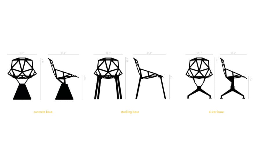 magis chair one with stacking base