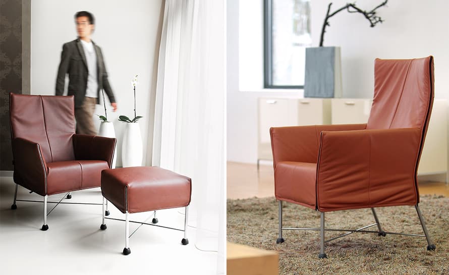 charly lounge chair & ottoman