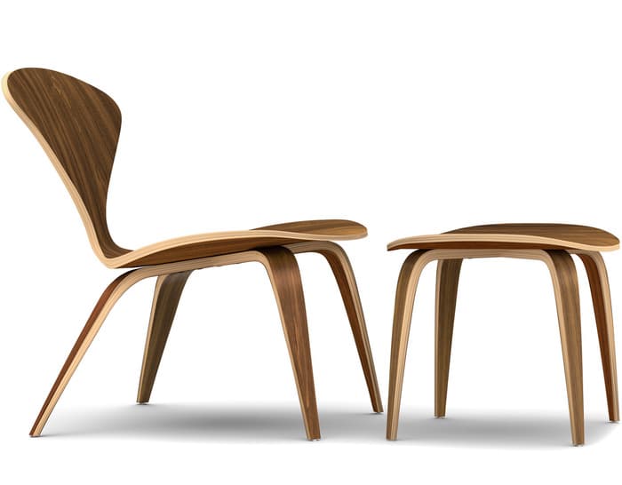 cherner lounge side chair & ottoman