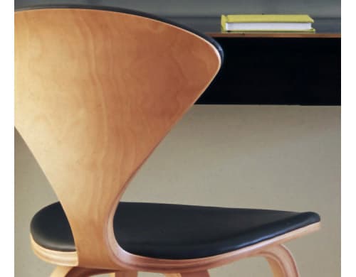 cherner side chair with upholstered seat