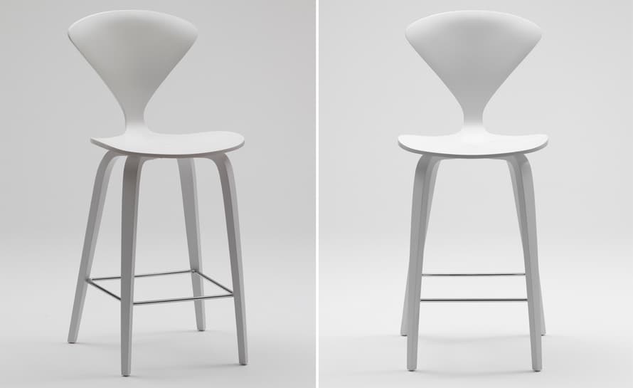 cherner wood leg stool