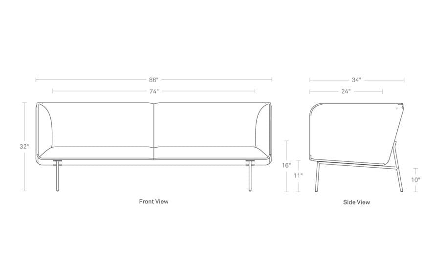dandy 86inch sofa