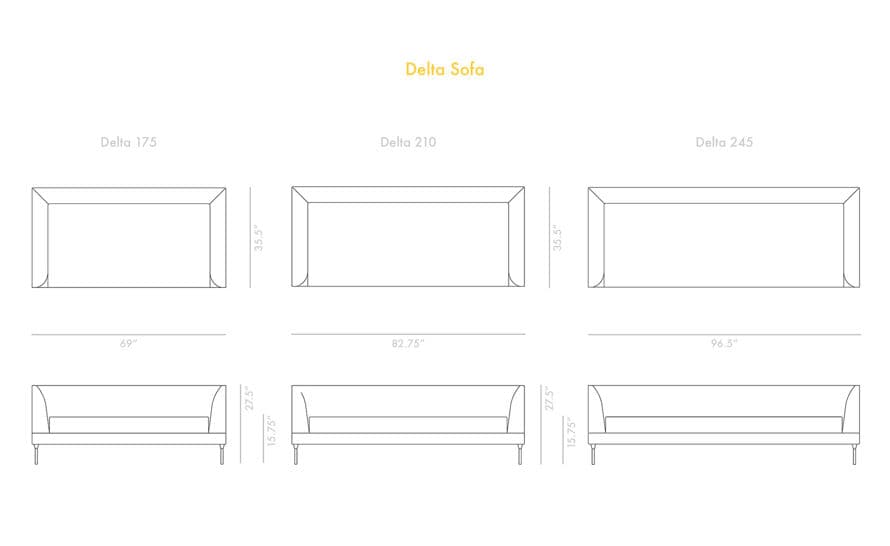 Delta 97 inch Sofa