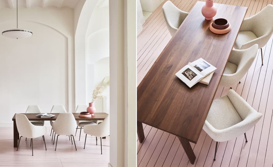 doble table walnut