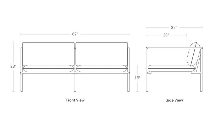 dog days outdoor 2 seat sofa