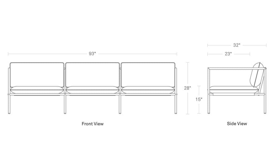dog days outdoor 3 seat sofa