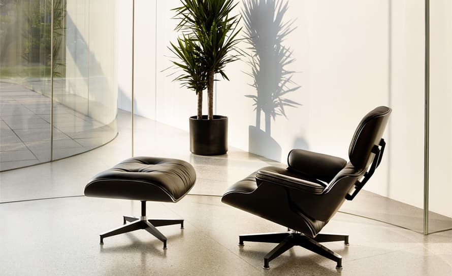 ebony eames® lounge chair & ottoman