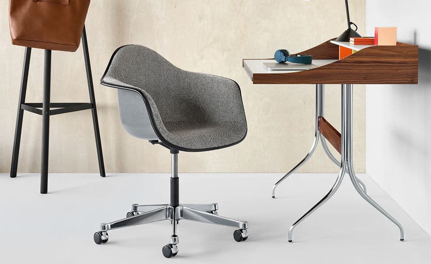 eames&reg; upholstered armchair with task base
