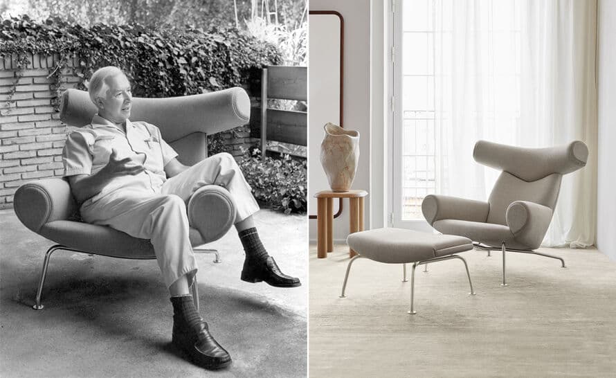 hans wegner ej100 ox chair