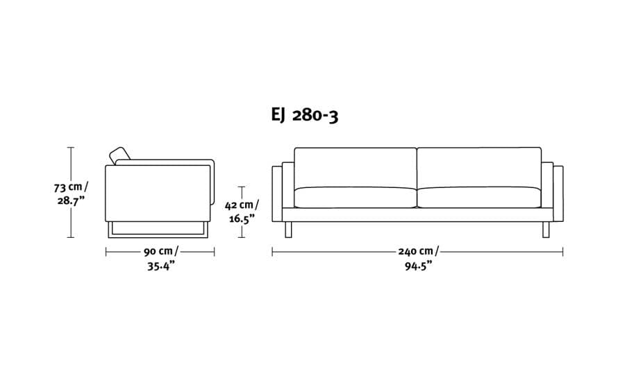 ej280 two seat sofa 100