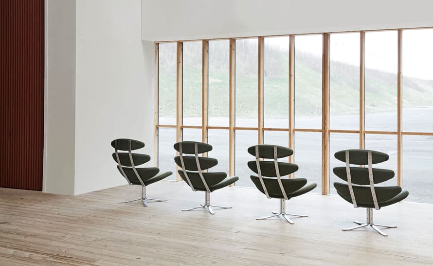 poul volther ej5 corona metal frame chair