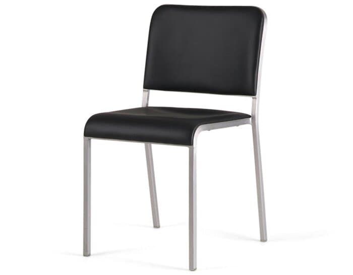 emeco 20-06 stacking chair fully upholstered