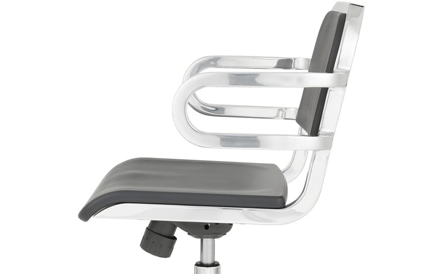 emeco nine-0 task swivel armchair