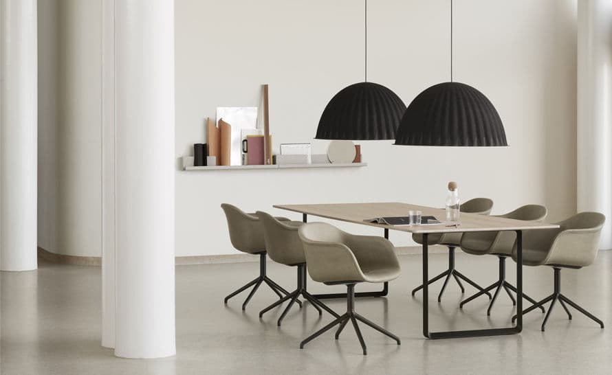 fiber armchair with swivel base