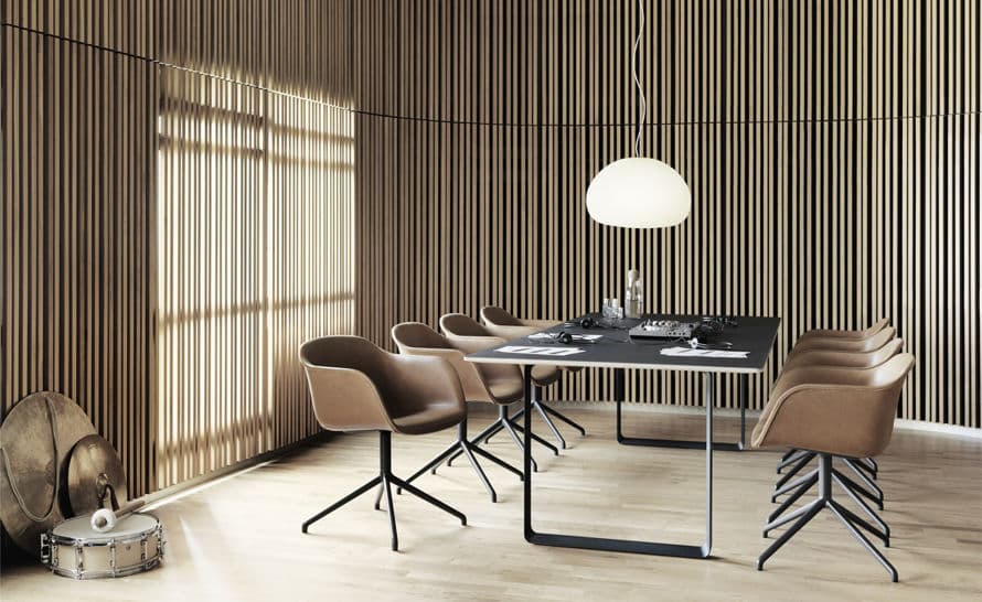fiber armchair with swivel base