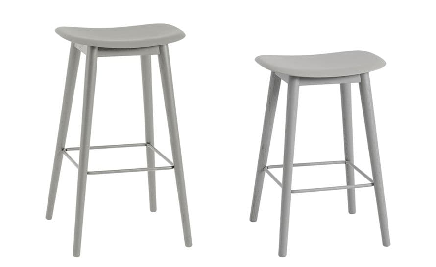 fiber stool with wood base