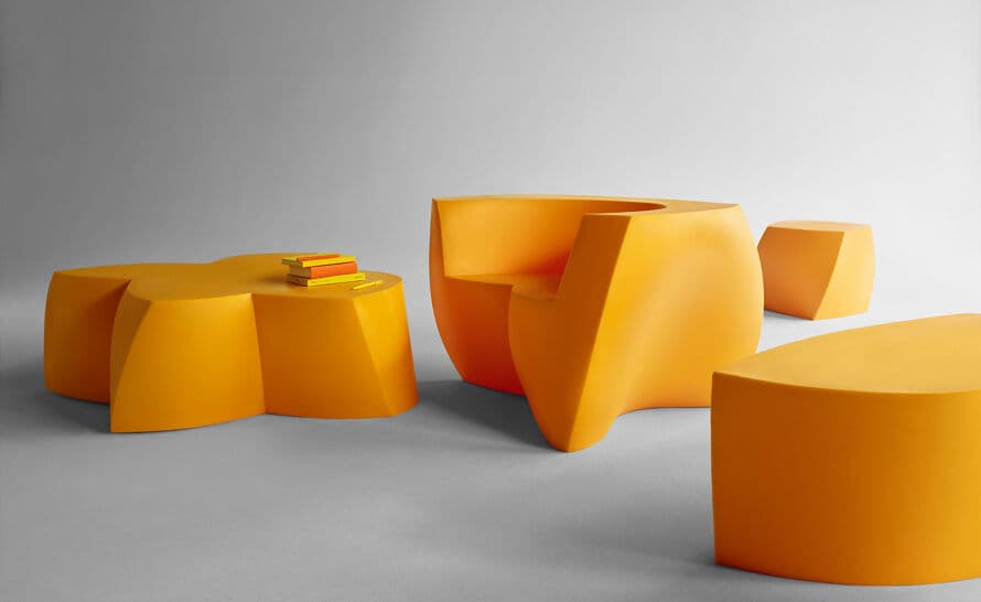 frank gehry furniture collection coffee table/sitting unit