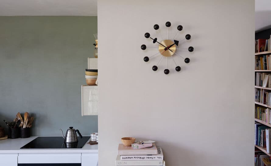 george nelson ball clock in natural beech