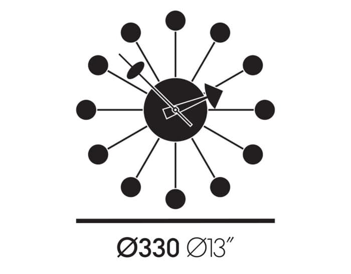 george nelson ball clock in red