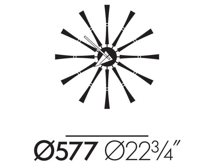 george nelson spindle clock