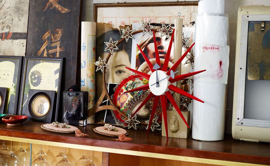 george nelson sunburst clock red