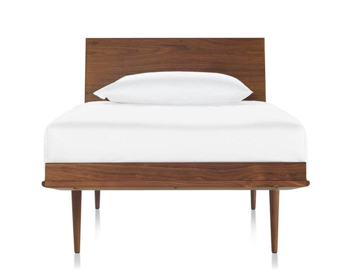 nelson thin edge bed with wood taper legs