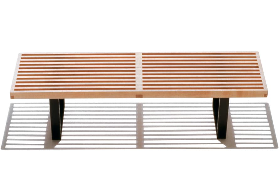 george nelson platform bench with wood base