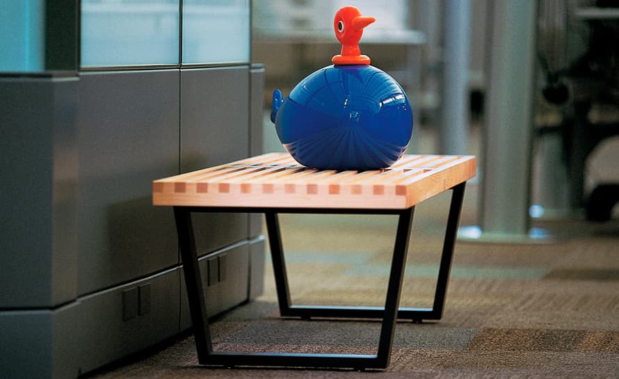 george nelson platform bench with wood base