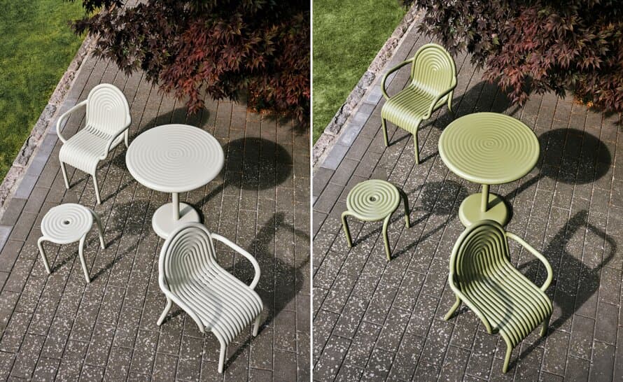 Groove Outdoor Table Round