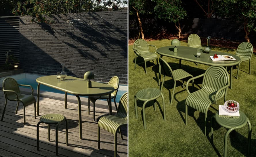 Groove Outdoor Stool Set of 2