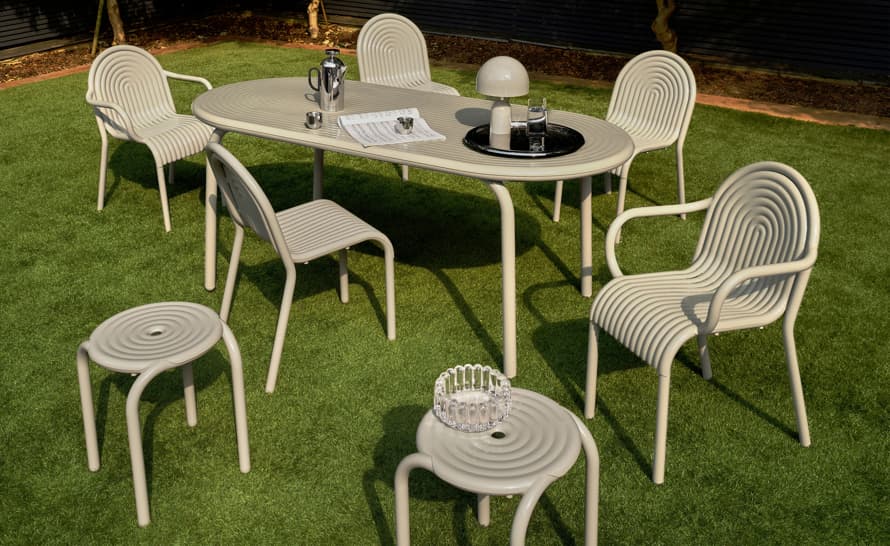 Groove Outdoor Stool Set of 2