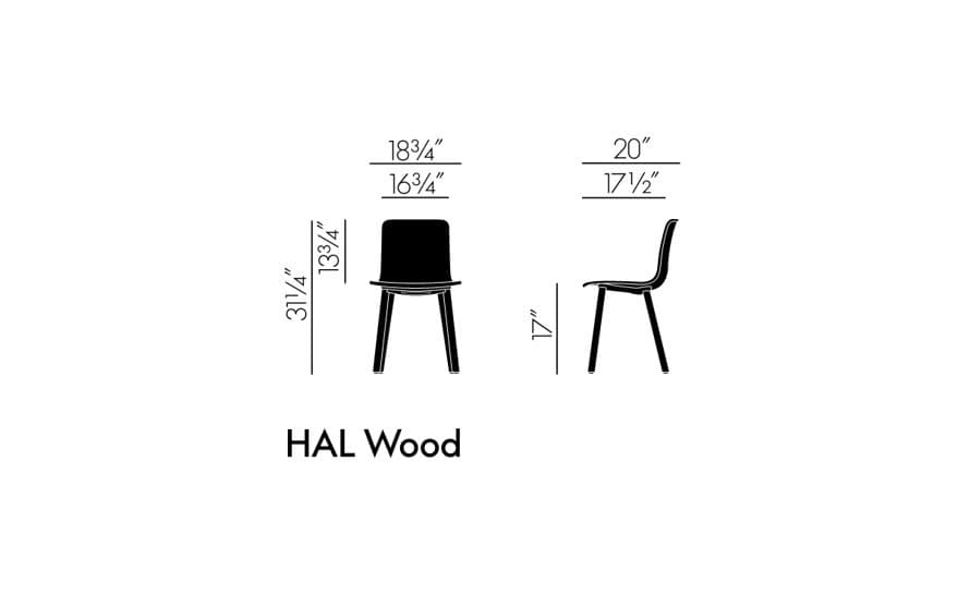 hal wood side chair
