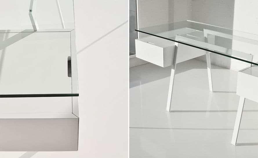 homework 2 desk with glass top