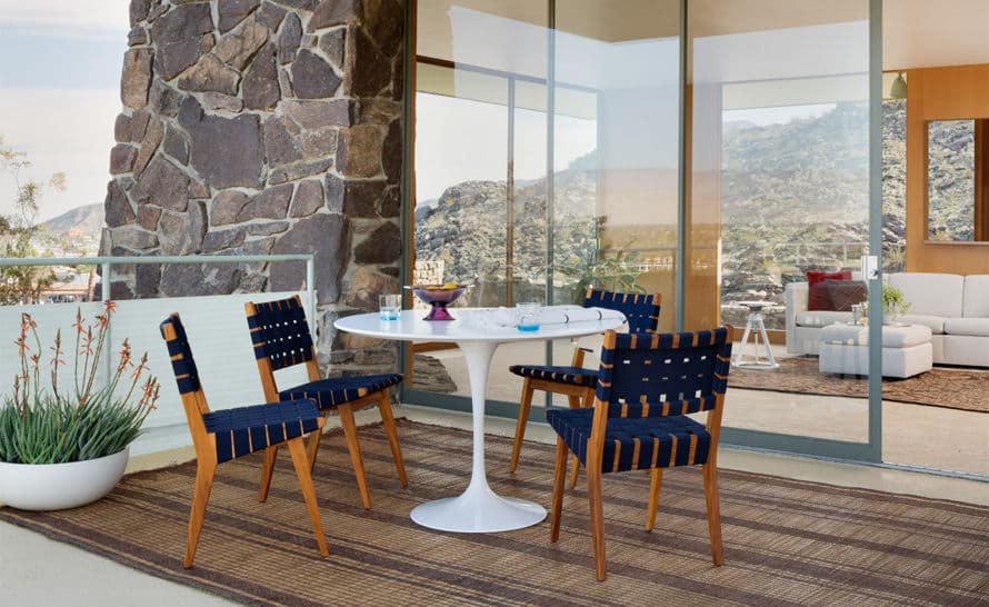 jens risom outdoor side chair