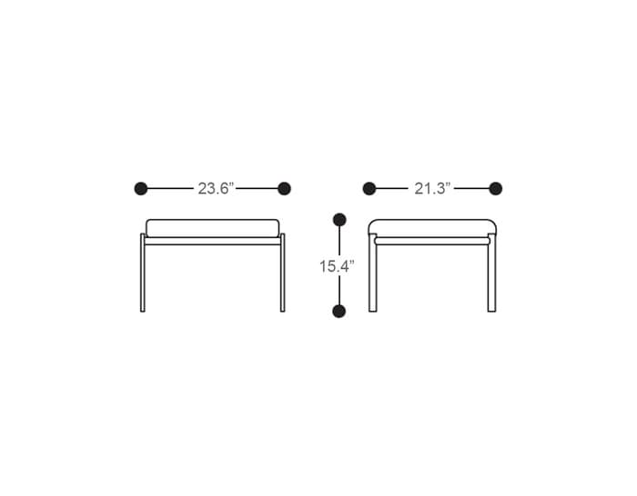 kiki 1-seater bench