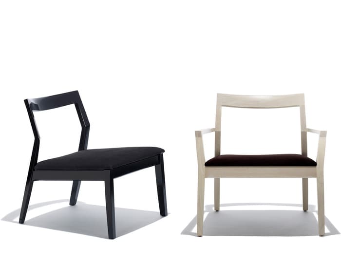 krusin lounge arm chair with upholstered seat