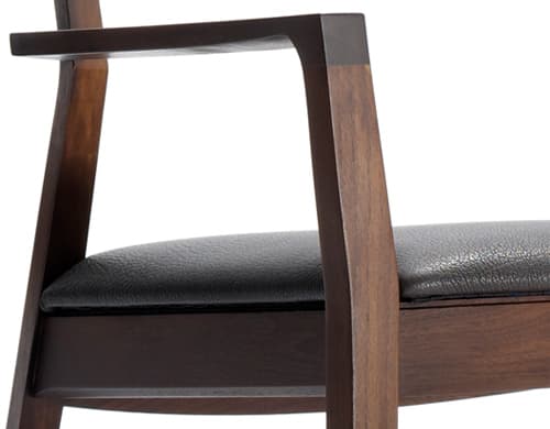 krusin lounge arm chair with upholstered seat