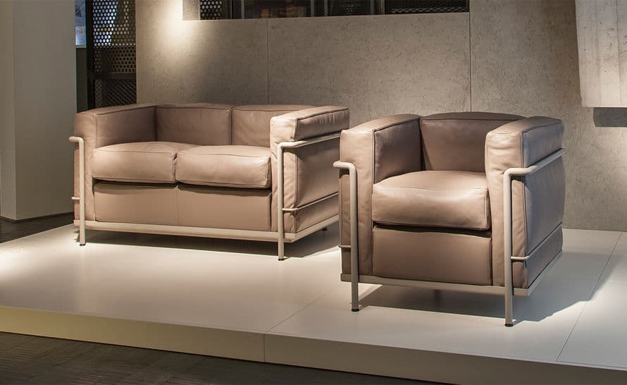 le corbusier lc2 two seat sofa
