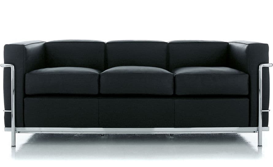 le corbusier lc2 3 seat sofa with down cushions