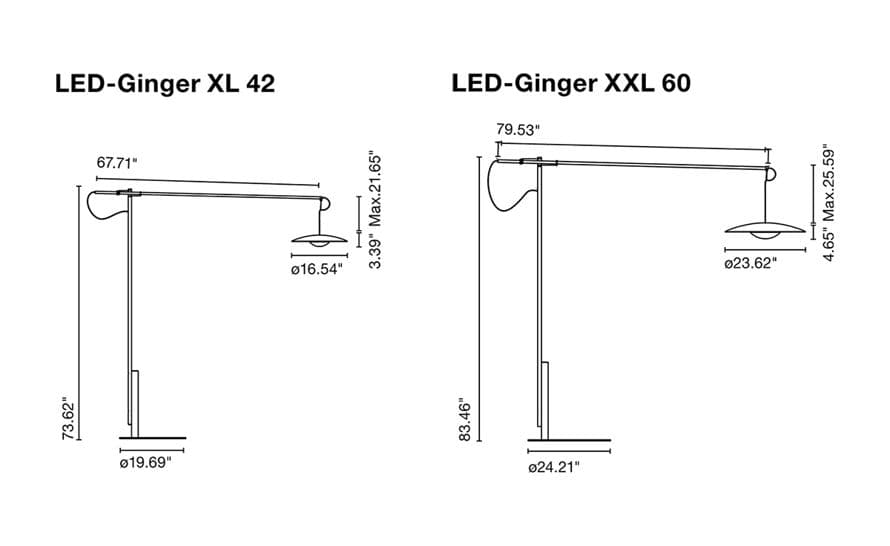 led-ginger floor lamp
