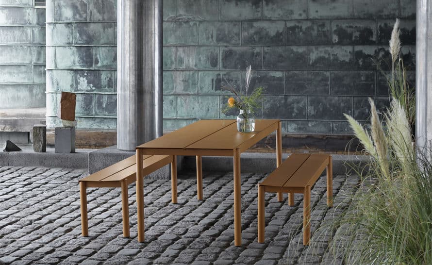 linear steel bench