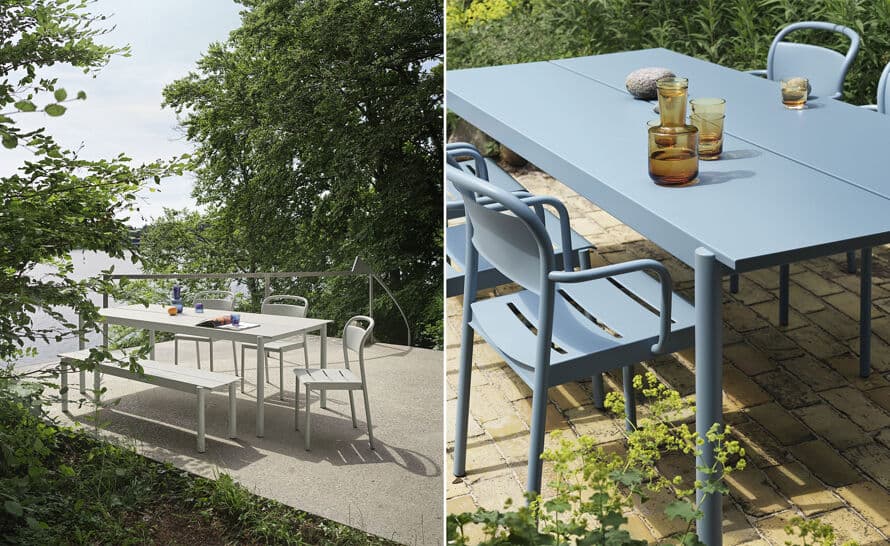 linear steel table