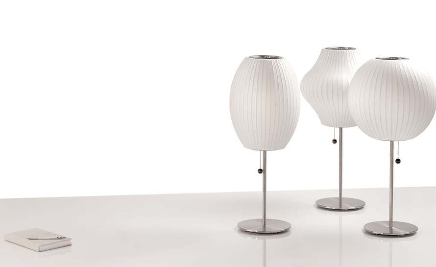 nelson lotus table lamp pear